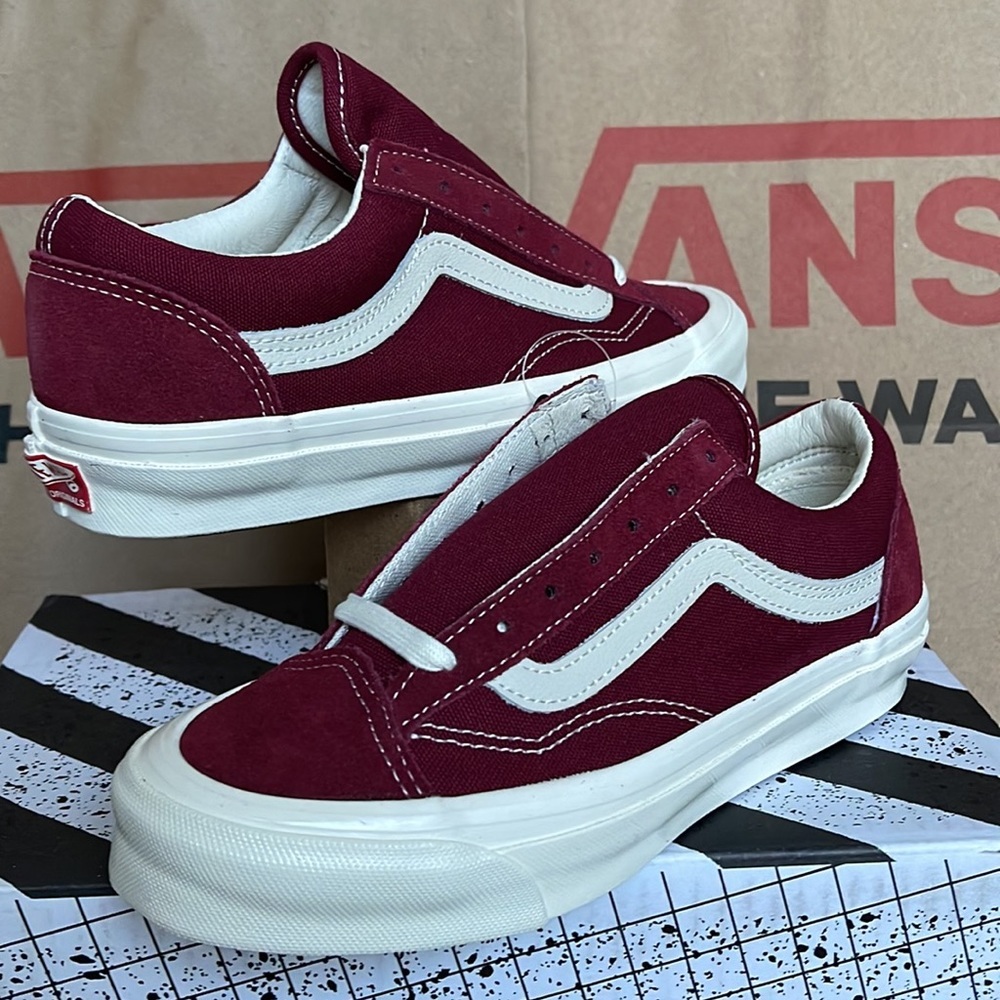 Vans Og Style 36 Lx Suede/Canvas Pomegranate/Classic White WMNS - Picture 9 of 16